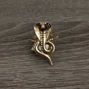 Gold plated, never worn Cobra Snake Ring